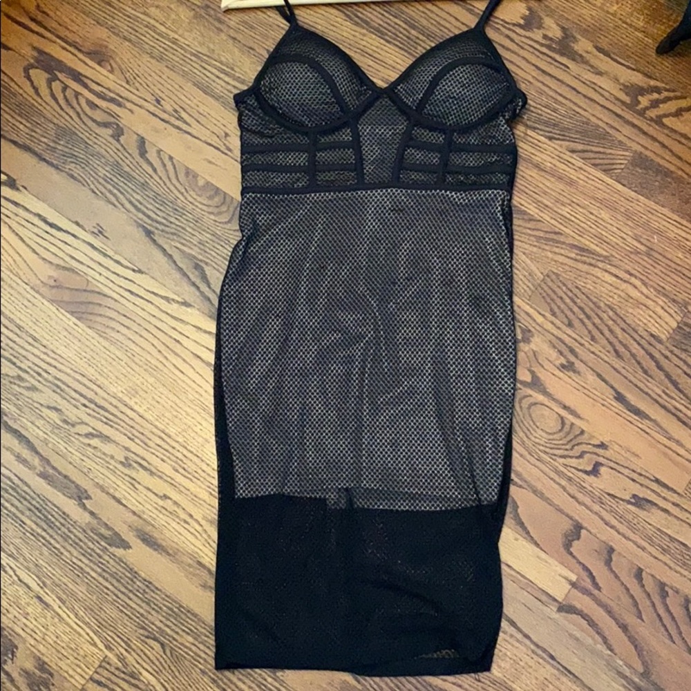 Black Net Cocktail Dress